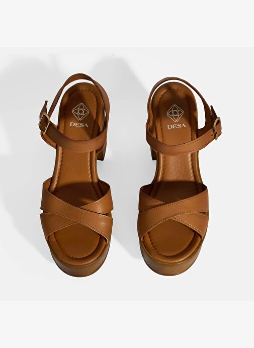 Taba Kadın Toka Detaylı Deri Sandalet - Görsel 7