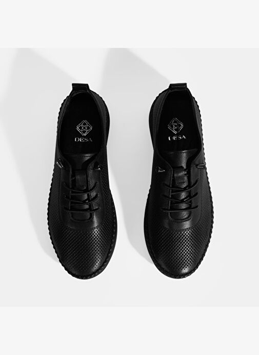 Kadın Siyah Deri Günlük Ayakkabı - Görsel 8