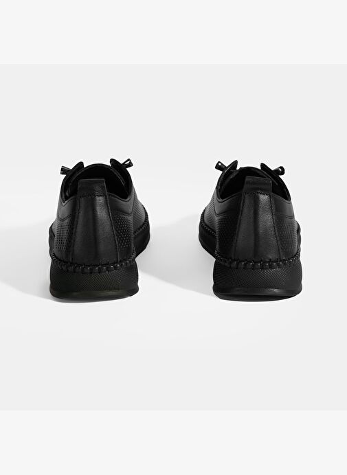 Kadın Siyah Deri Günlük Ayakkabı - Görsel 9