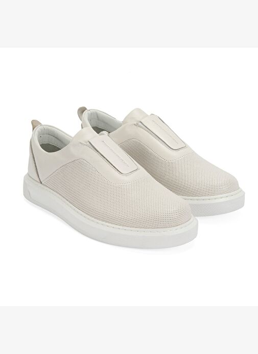 Kadın Beyaz Deri Günlük Ayakkabı - Görsel 3