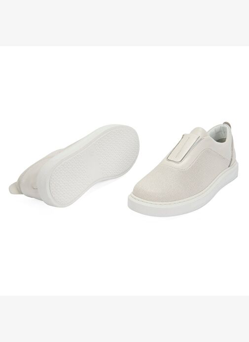 Kadın Beyaz Deri Günlük Ayakkabı - Görsel 6