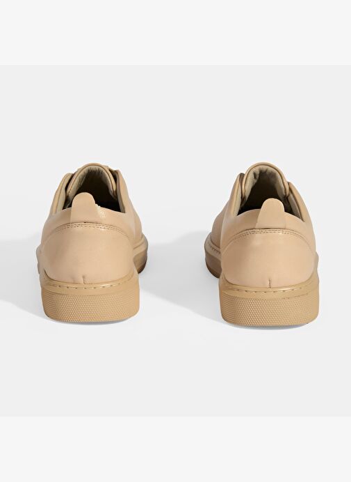 Kadın Bej Deri Günlük Ayakkabı - Görsel 9