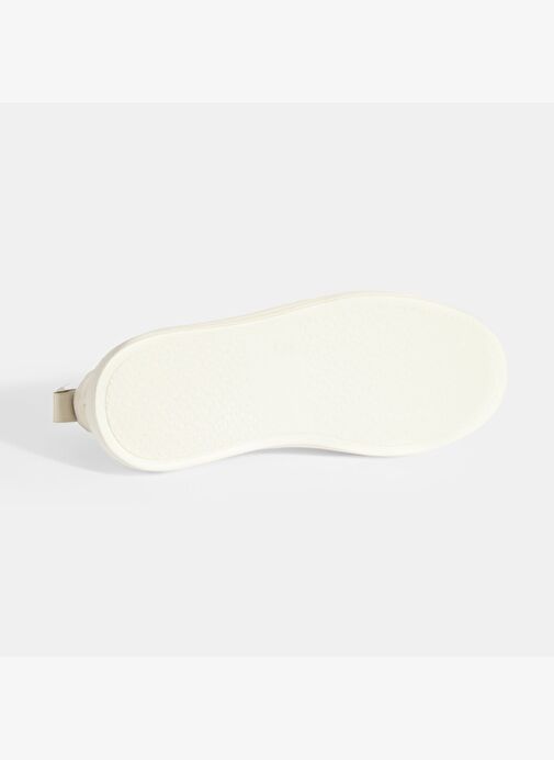 Kadın Beyaz Deri Bağcıklı Spor Ayakkabı - Görsel 5