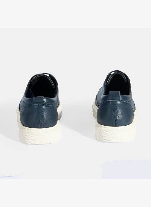 Kadın Lacivert Deri Bağcıklı Spor Ayakkabı - Görsel 8