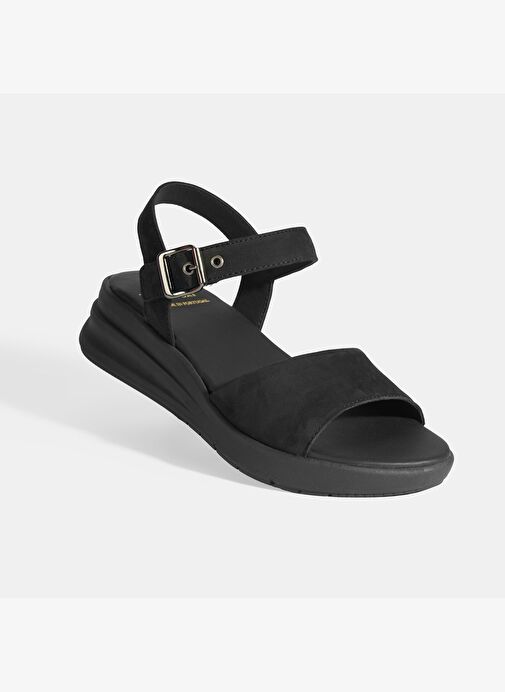 Selinna Siyah Kadın DesaComfort Deri Sandalet - Görsel 2