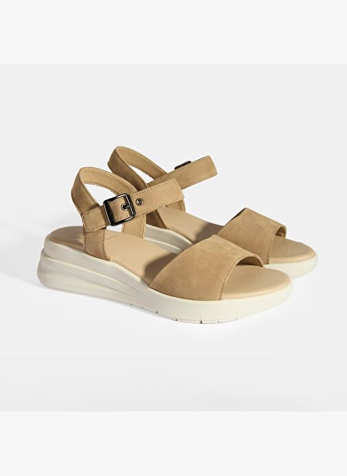 Selinna Bej Kadın DesaComfort Deri Sandalet - Görsel 2