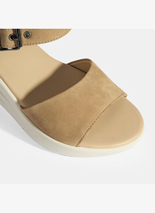 Selinna Bej Kadın DesaComfort Deri Sandalet - Görsel 3