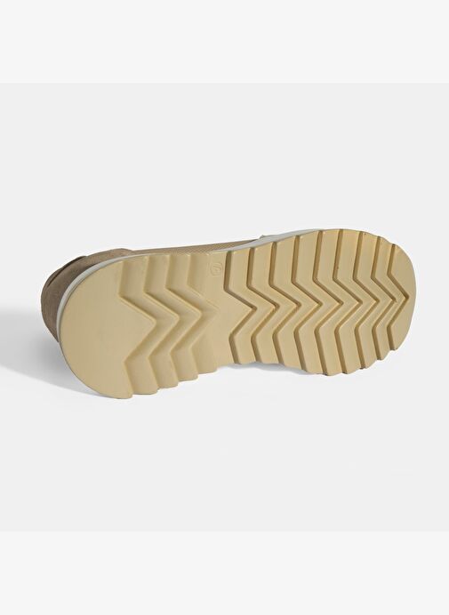 Kadın Vizon Bağcıklı Deri Detaylı Spor Ayakkabı - Görsel 5