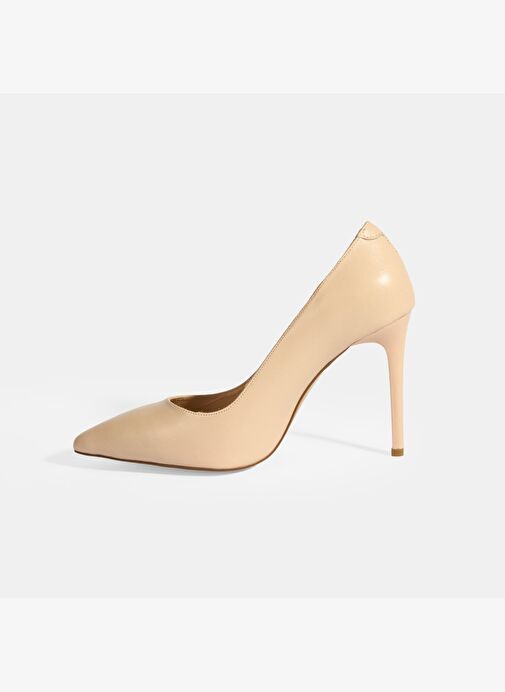 Kadın Ten Deri Topuklu Klasik Ayakkabı - Görsel 4