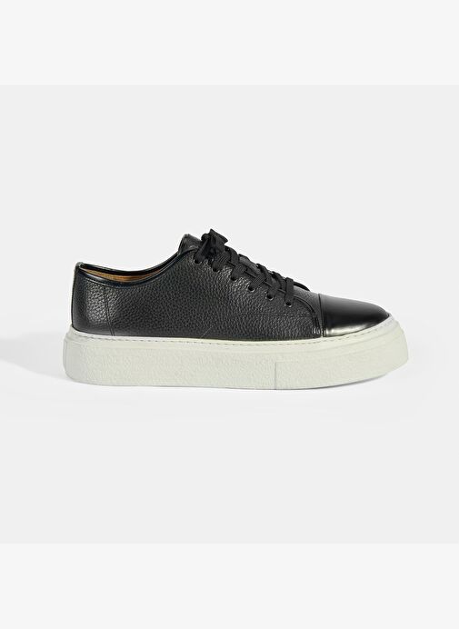 Kalinda Siyah Erkek Deri Bağcıklı Günlük Ayakkabı - Görsel 2