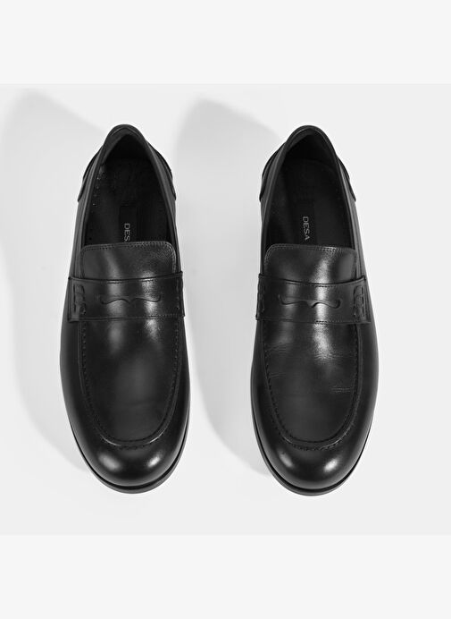 Erkek Siyah Deri Loafer - Görsel 8