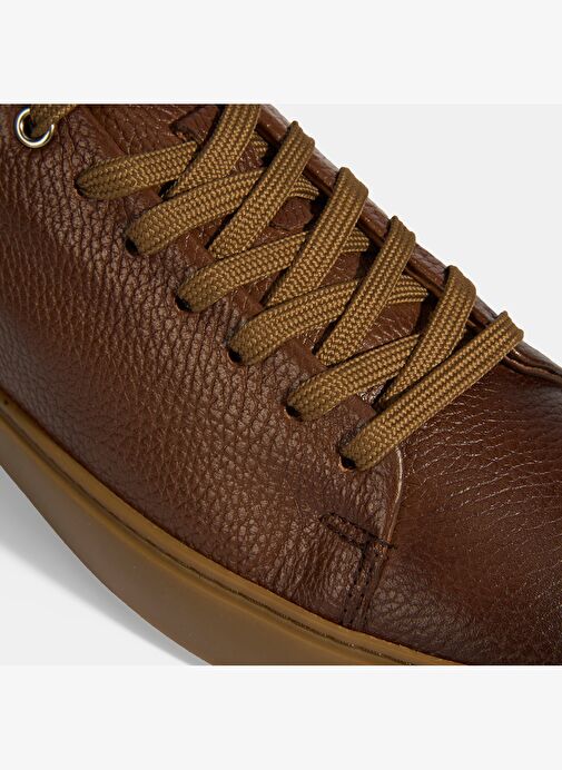 Monikar Taba Erkek Deri Bağcıklı Günlük Ayakkabı - Görsel 7