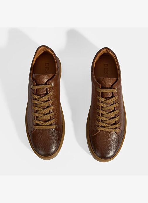 Monikar Taba Erkek Deri Bağcıklı Günlük Ayakkabı - Görsel 8