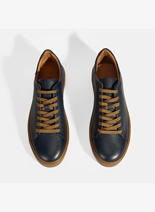 Monikar Lacivert Erkek Deri Bağcıklı Günlük Ayakkabı - Görsel 8