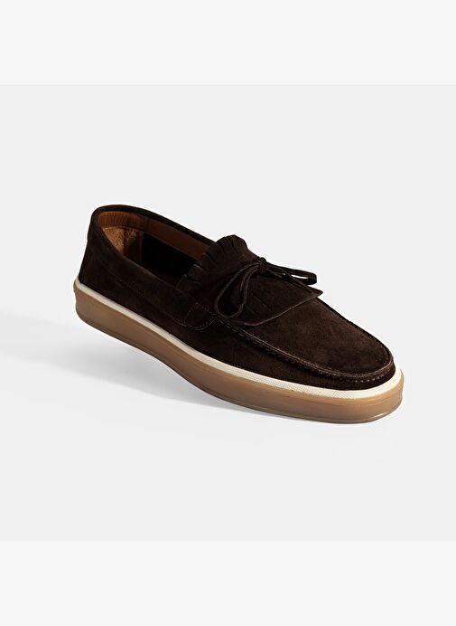 Erkek Kahve Süet Püsküllü Loafer - Görsel 5