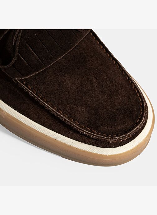Erkek Kahve Süet Püsküllü Loafer - Görsel 7