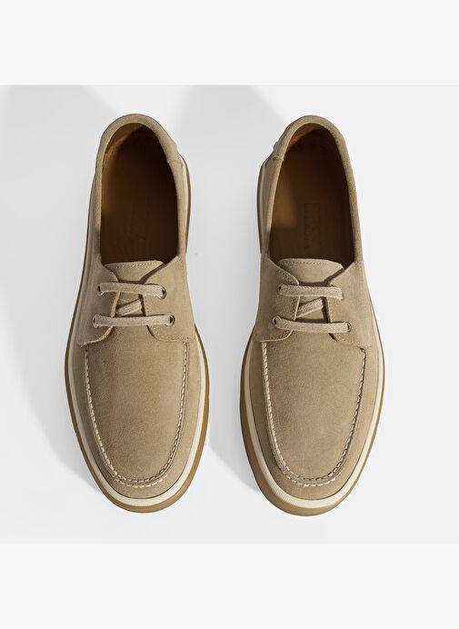 Erkek Vizon Bağcıklı Süet Günlük Ayakkabı - Görsel 8