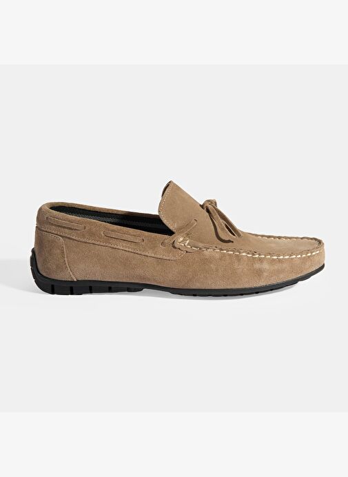 Calandra Vizon Erkek Bağcık Detaylı Slip-On Süet Loafer - Görsel 2
