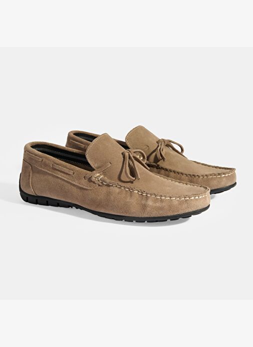 Calandra Vizon Erkek Bağcık Detaylı Slip-On Süet Loafer - Görsel 3
