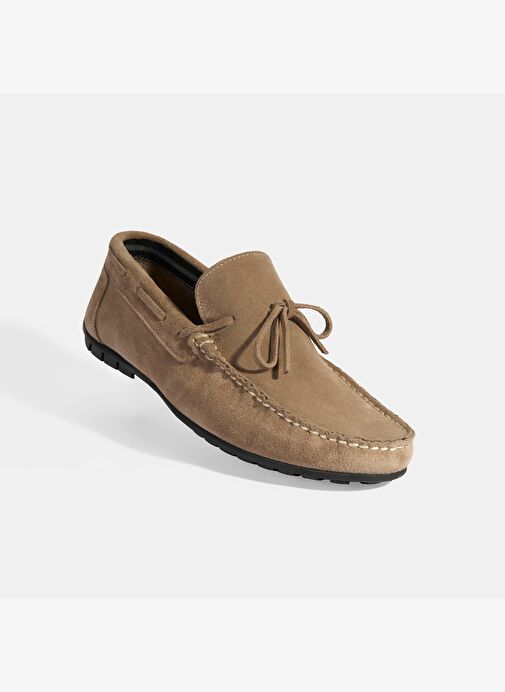 Calandra Vizon Erkek Bağcık Detaylı Slip-On Süet Loafer - Görsel 6