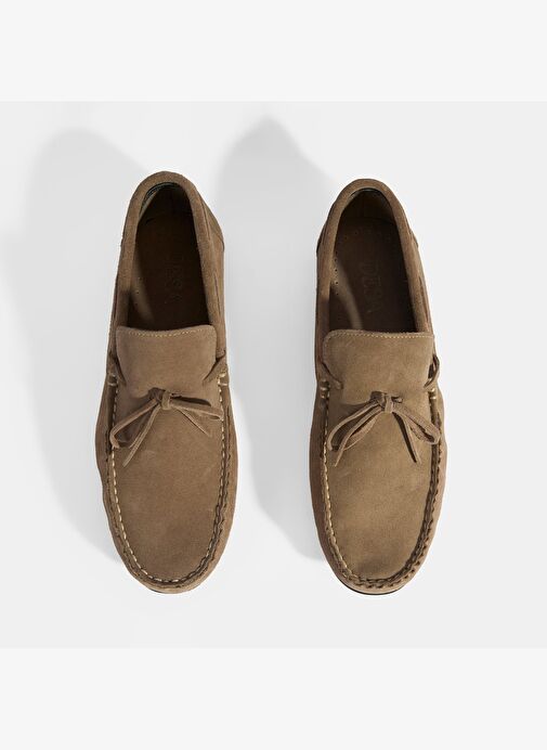 Calandra Vizon Erkek Bağcık Detaylı Slip-On Süet Loafer - Görsel 8