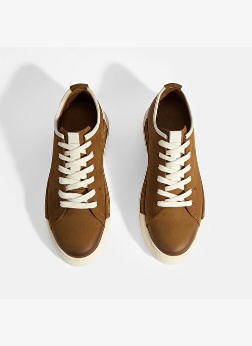 Triyo Taba Erkek Bağcıklı Deri Günlük Ayakkabı - Görsel 9