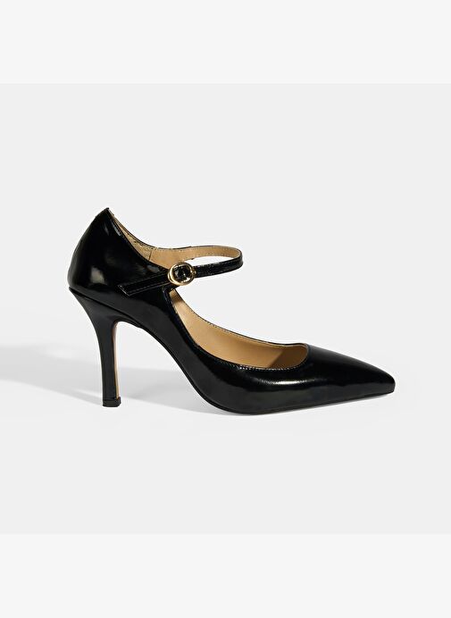 Kadın Siyah Topuklu Klasik Ayakkabı - Görsel 3