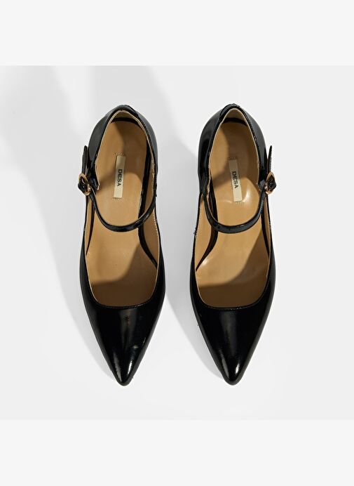 Kadın Siyah Topuklu Klasik Ayakkabı - Görsel 7