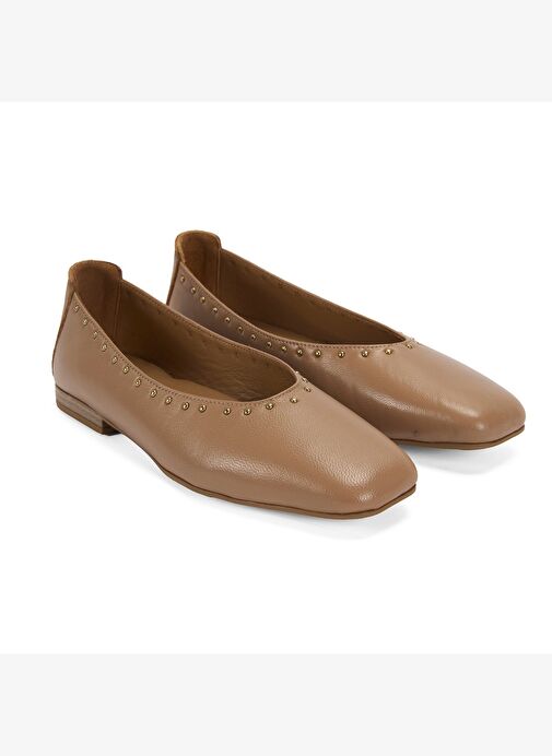 Kadın Kahve Deri Babet - Görsel 3