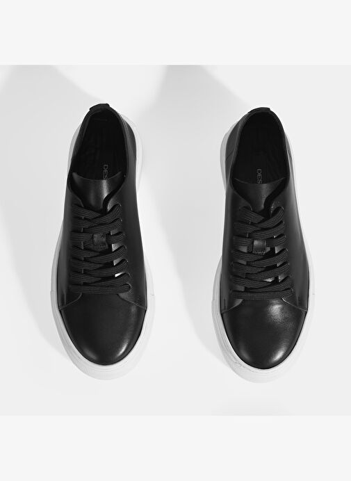 Denissy Siyah Erkek Deri Günlük Ayakkabı - Görsel 8
