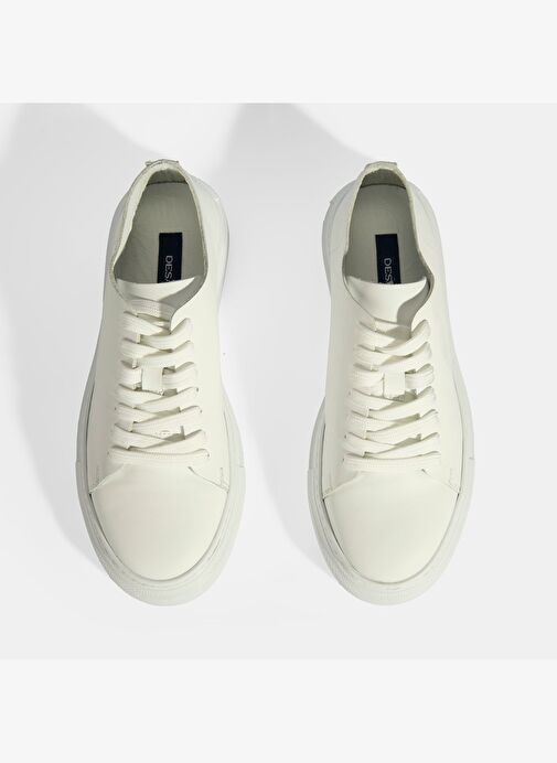 Denissy Beyaz Erkek Deri Günlük Ayakkabı - Görsel 8