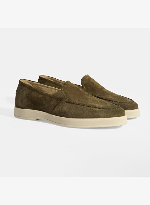 Peraleda Haki Erkek Slip-On Süet Loafer - Görsel 3