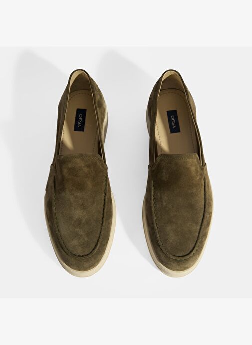 Peraleda Haki Erkek Slip-On Süet Loafer - Görsel 8