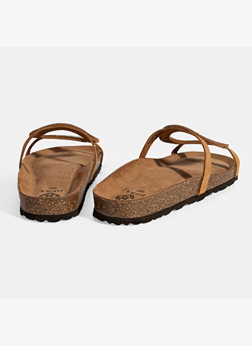 Kadın Taba Taş Detaylı Süet Terlik - Görsel 8