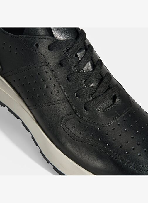 Tressa Siyah Erkek Deri Bağcıklı Günlük Ayakkabı - Görsel 7