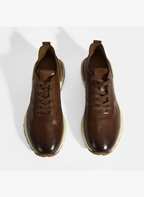 Ketrina Taba Erkek Deri Bağcıklı Günlük Ayakkabı - Görsel 8