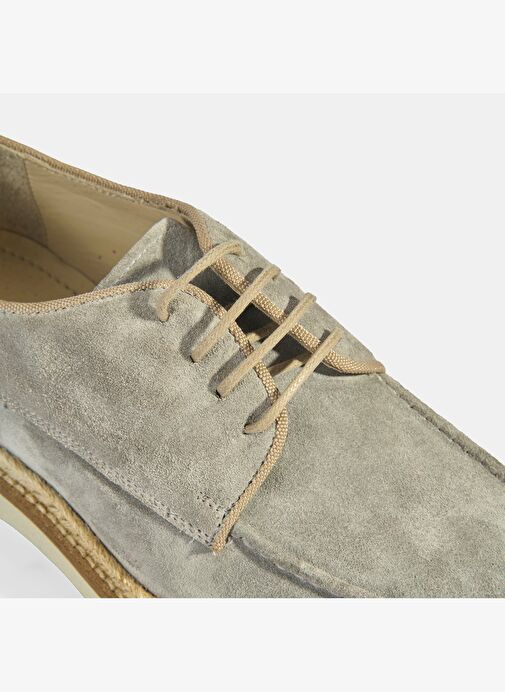 Erkek Gri Örgü Detaylı Bağcıklı Günlük Ayakkabı - Görsel 6