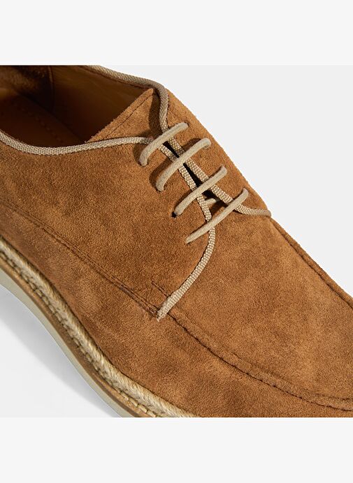 Erkek Taba Örgü Detaylı Bağcıklı Günlük Ayakkabı - Görsel 6