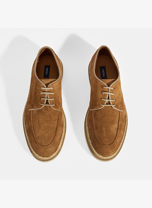 Erkek Taba Örgü Detaylı Bağcıklı Günlük Ayakkabı - Görsel 7