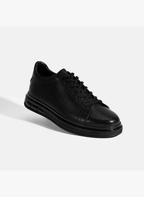 Siyama Siyah Erkek Bağcıklı Deri Günlük Ayakkabı - Görsel 6