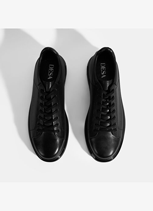 Siyama Siyah Erkek Bağcıklı Deri Günlük Ayakkabı - Görsel 8