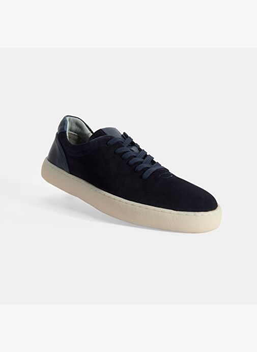 Erkek Lacivert Bağcıklı Süet Günlük Ayakkabı - Görsel 8