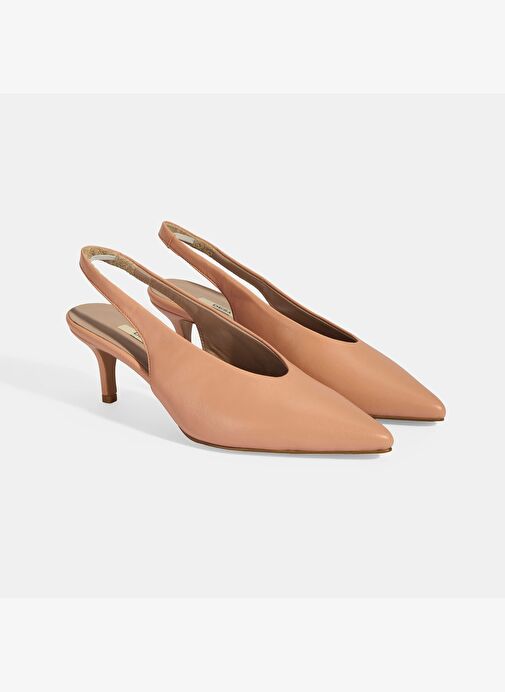 Desa Desa Kadın Pembe Slingback Deri Topuklu Ayakkabı | Boyner Pembe - 3. görsel