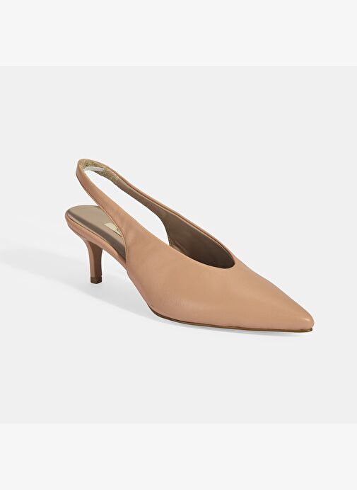 Desa Desa Kadın Pembe Slingback Deri Topuklu Ayakkabı | Boyner Pembe - 6. görsel