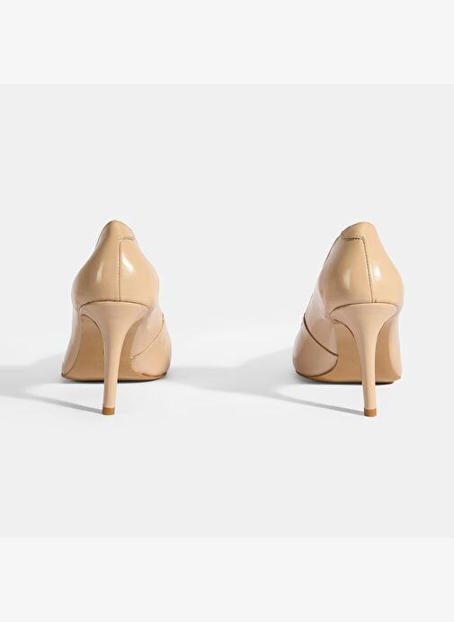 Kadın Bej Rugan Topuklu Ayakkabı - Görsel 8