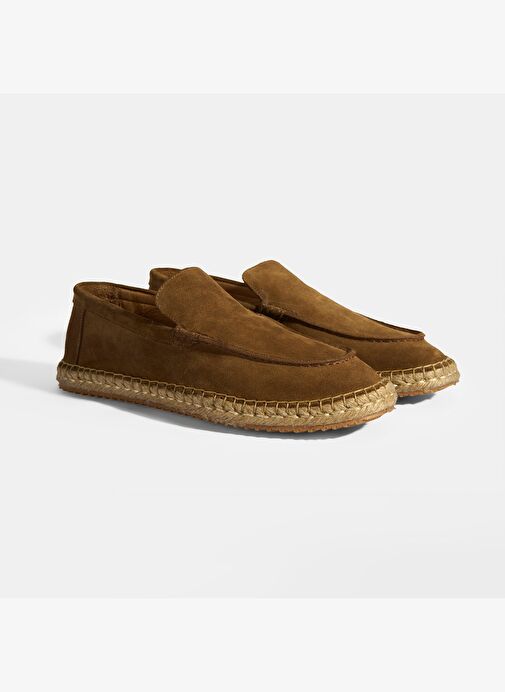 Erkek Taba Slip-On Süet Espadril - Görsel 3
