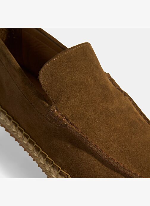 Erkek Taba Slip-On Süet Espadril - Görsel 7