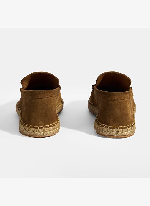 Erkek Taba Slip-On Süet Espadril - Görsel 9