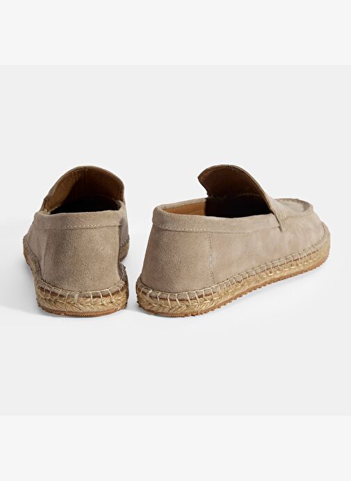Erkek Bej Slip-On Süet Espadril - Görsel 7