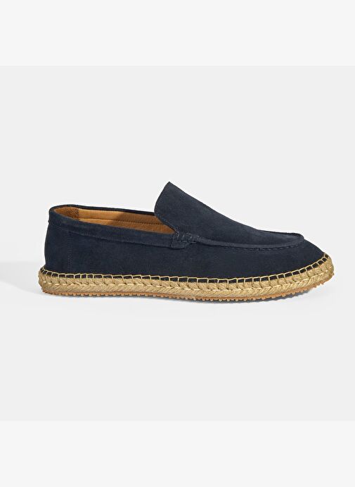 Erkek Lacivert Slip-On Süet Espadril - Görsel 2